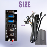 Panel Frontal para Caja de Ordenador PC con Audio, Micrófono, Doble USB 3.0, Tipo C, SPK, Cable para Micrófono, Precio de Fábrica al por Mayor