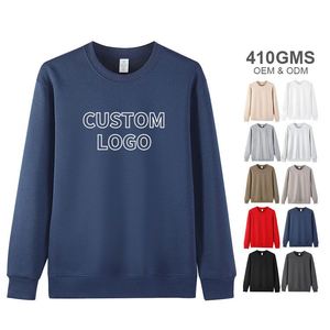 เสื้อพูลโอเวอร์คอกลมผ้าฝ้ายหนาน้ำหนัก 410GSM ตะเข็บคู่ สำหรับฤดูหนาว แบบลำลอง ใส่ได้ทั้งชายและหญิง รับสกรีนโลโก้ - Product Image 1