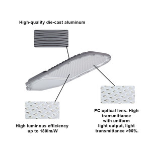 Lampadaire LED extérieur étanche IP66 KCD 220V, fin et compact, fabriqué en Chine, 30W, 50W, 100W, 150W, 200W - Product Image 2