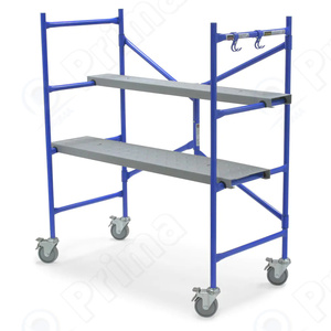 Échafaudage mobile en acier robuste Capacité <span class=keywords><strong>de</strong></span> charge <span class=keywords><strong>de</strong></span> 150 kg Hauteur <span class=keywords><strong>de</strong></span> 120 cm Assemblage simple Échelle pour la construction <span class=keywords><strong>de</strong></span> dalles <span class=keywords><strong>de</strong></span> béton et <span class=keywords><strong>de</strong></span> <span class=keywords><strong>maçonnerie</strong></span> - Product Image 2