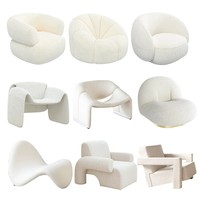 Canapé de bureau moderne en flanelle personnalisé en usine, chaise de loisirs blanche confortable pour salle de réunion et zone de réception