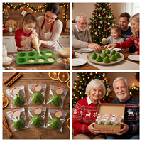 SILIKOLOVE Moule à gâteau en silicone personnalisable en forme de sapins de Noël à 8 cavités, LFGB Platinum, sans BPA, facile à démouler