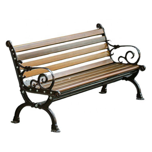 Chaises d'extérieur en bois plastique imperméables, bancs <span class=keywords><strong>de</strong></span> patio en aluminium coulé <span class=keywords><strong>de</strong></span> haute qualité et durables, meubles <span class=keywords><strong>de</strong></span> salon d'extérieur bon marché pour le parc - Product Image 1