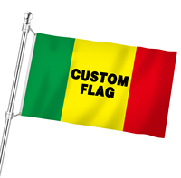 60x90cm 100% Polyester Drapeau Personnalisé 2x3 Promotion Extérieure Sérigraphie logo Grand Grand Drapeau Personnalisé Double Face
