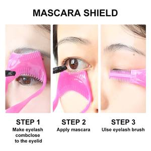 글로웨이 3 In 1 휴대용 플라스틱 래쉬 어플리케이터 도구 속눈썹 마스카라 가드 어플리케이터 가이드 템플릿 속눈썹 빗 - Product Image 4