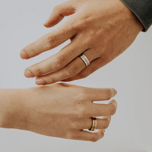 Anello Personalizzato con Incisione Interna ed Esterna 2-6mm, Anello Sottile con Nome, Anello Impilabile Unisex, Regalo Commemorativo per Anniversario - Product Image 6