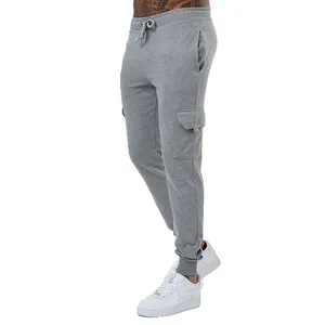 Wholesale Men Jogging Suits Sport Grey Track Suit 100% Cotton Tracksuits Running Tracksuit Quick Dry Fleece Lining Men Tracksuit