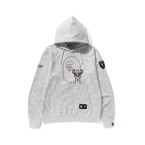 Vente en gros de sweats à capuche camouflage pour hommes, 100% coton, style streetwear, fermeture éclair intégrale, Bapees ape Shark, 1:1 - Product Image 2