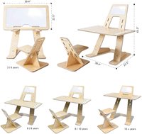 Bureaux de bureau multifonctionnels en contreplaqué, écologiques, pliables, réglables en hauteur, minimalistes, personnalisables, faciles à assembler, vente en gros