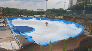 उच्च अंत वाणिज्यिक 180 ° पंखे के आकार के सर्फिंग सिम्युलेटर वाटर मनोरंजन उपकरण, बड़े जल पार्कों के लिए उपयुक्त - Product Image 2