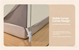 Moustiquaire en forme <span class=keywords><strong>de</strong></span> U sans installation pour chambre à coucher en été, moustiquaire et <span class=keywords><strong>tente</strong></span> <span class=keywords><strong>anti</strong></span>-moustiques pour bébé - Product Image 4