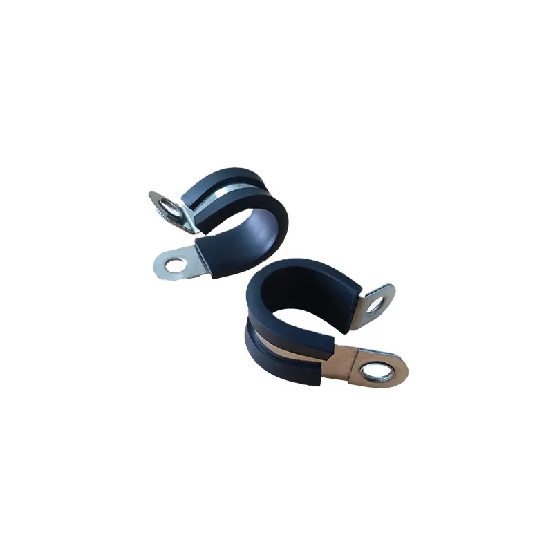 Clips en P revêtus de caoutchouc galvanisé en acier Collier de serrage de type R Fixation de câble Colliers de serrage fixes Collier de serrage de tuyau