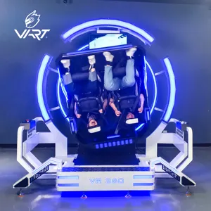 VART 새로운 2 좌석 VR 롤러코스터 비행 아케이드 360 자전 VR 시뮬레이터 가상 현실 기계 의자 9D VR 도박