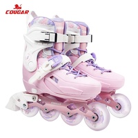 Patins à roulettes en ligne pour enfants, taille réglable, roues lumineuses, chaussures de patinage pour activités de plein air, patins de loisirs pour jeunes