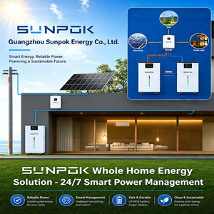 Sunpok ชุดแบตเตอรี่ลิเธียมไอออนพลังงานแสงอาทิตย์แนวตั้ง51.2โวลต์48โวลต์แบตเตอรี่ LiFePO4 300Ah <span class=keywords><strong>10Kw</strong></span> ระบบพลังงานแสงอาทิตย์15Kwh - Product Image 2