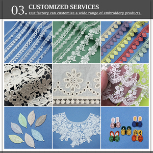 Trắng polyester thêu hoa ren biên giới cho quần áo cạnh tinh tế đơn Phương lượn sóng sò điệp ren chỉnh trang thiết kế - Product Image 6