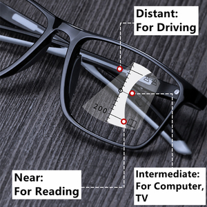 <span class=keywords><strong>Lunettes</strong></span> de lecture <span class=keywords><strong>progressives</strong></span> pour hommes et femmes avec lentille multifocale anti lumière bleue Tr90 Sports Black Green Power Ratings 150 200 - Product Image 3