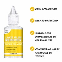 Dissolvant de colle pour perruques à action rapide, pour perruques en dentelle, systèmes capillaires et extensions