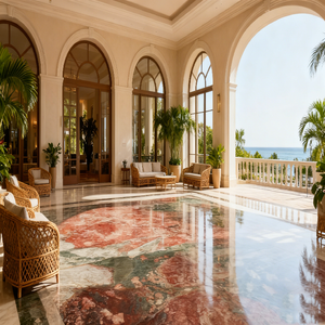 Tavolino da Terra <span class=keywords><strong>in</strong></span> <span class=keywords><strong>Marmo</strong></span> Rosa Quattro Stagioni <span class=keywords><strong>in</strong></span> Pietra Naturale - Product Image 1