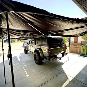 Auvent de voiture rétractable en acier inoxydable 270 avec lumières LED, tissu Oxford 420D, protection UV 50+, imperméable pour une utilisation par tous les temps - Product Image 5