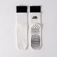 Chaussettes de Pilates personnalisées en demi-éponge à double revers, respirantes, de qualité supérieure, pour femmes, pour le yoga