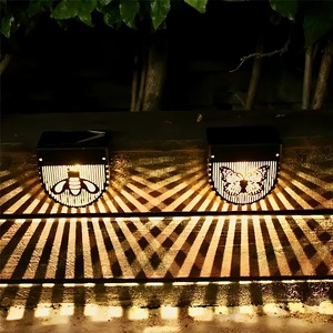 Lampe murale solaire Xinhuiyuan, projection de papillons et d'abeilles, lumière LED extérieure ZT 022, interrupteur à induction - Product Image 2