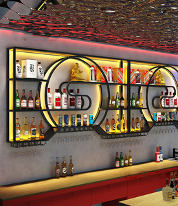 カスタマイズ可能な中国式壁取り付けワインラック新しい家庭用家具パネルスタイルの鉄のサポート - Product Image 4