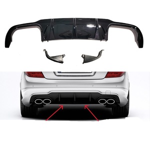 ตัวกระจายกันชน C63 AMG ดัดแปลง C300 C260 C180 C200สำหรับ Mercedes Benz C Class W204 C180 C200 C260 C300สีดำมันวาว - Product Image 1