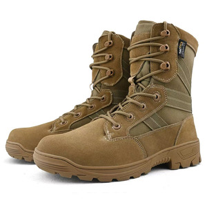 Botas tácticas HBA03 de cuero, impermeables, para senderismo al aire libre, con cordones y caña alta. - Product Image 5