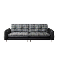 Vente directe d'usine - Canapé une place en cuir véritable style vintage, canapé Hamburger en cuir huilé pour petit appartement ou salon