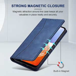Cuir Hommes Femmes Flip Wallet Mobile Phone Cases pour Samsung <span class=keywords><strong>Galaxy</strong></span> A14 A24 <span class=keywords><strong>A34</strong></span> A54 4G <span class=keywords><strong>5G</strong></span> Card Slots Kickstand Back Cover - Product Image 3