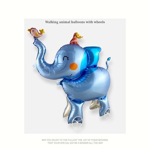 New 3D Cartoon Self-Standing Foil <strong>Balloon</strong> Jungle Walking Animal <strong>Balloons</strong> Happy Birthday Party Decoration Wheeled Animal <strong>Balloon</strong> - Product Image 2