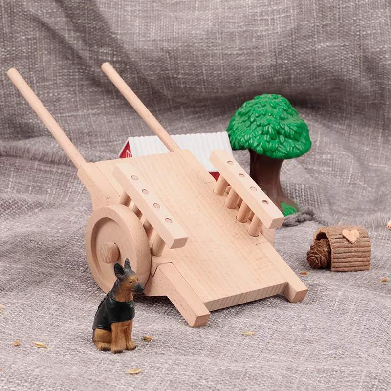 Mainan edukasi blok bangunan kayu kendaraan dua roda tradisional Cina Set untuk anak-anak dan dewasa ide hadiah sempurna