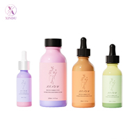 Botol Kecil 15Ml Hijau Biru Jernih Amber Bulat Botol Kaca Penetes untuk Botol Minyak Esensial