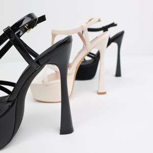 Fiesta hebilla grande coreano cuadrado blanco mulas Gadis moda piel plástico grande maduro Slingback Horsebit plataforma sandalias tamaño 33 - Product Image 4