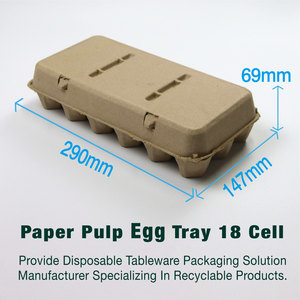 Caja <span class=keywords><strong>de</strong></span> Embalaje para <span class=keywords><strong>Huevos</strong></span> <span class=keywords><strong>de</strong></span> Pulpa Biodegradable y Reciclable <span class=keywords><strong>de</strong></span> 18 Compartimentos con Tapa, Color Original - Product Image 3