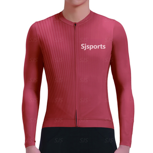 Equipo ciclismo Jersey <span class=keywords><strong>manga</strong></span> <span class=keywords><strong>larga</strong></span> ciclismo ropa hombres bicicleta de carretera camisas rojo bicicleta chaqueta <span class=keywords><strong>MTB</strong></span> Tops - Product Image 1