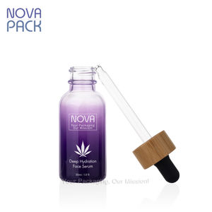 पर्यावरण के अनुकूल बॉस्टन की बोतलें 1 औंस 2 औंस ग्रेडिएंट हरे लाल बैंगनी ग्लास टिंचर तेल के साथ सीरम की बोतलें - Product Image 5