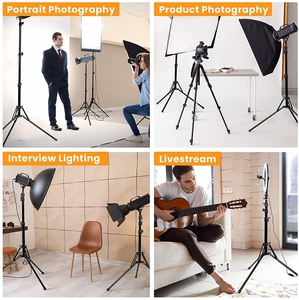 Trépied pliant inversée en aluminium léger, support pour appareil Photo de Studio, Flash vidéo, réflecteur de Photo, <span class=keywords><strong>parapluie</strong></span>, 6,2 pieds - Product Image 6