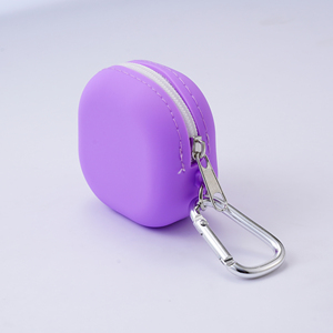 Portable <b>Cute</b> Mini Bag Zipper Coin <b>Purse</b> Keychain Silicone Metal Plant Fruit Earphones Lipstick Storage for Women - Product Image 1