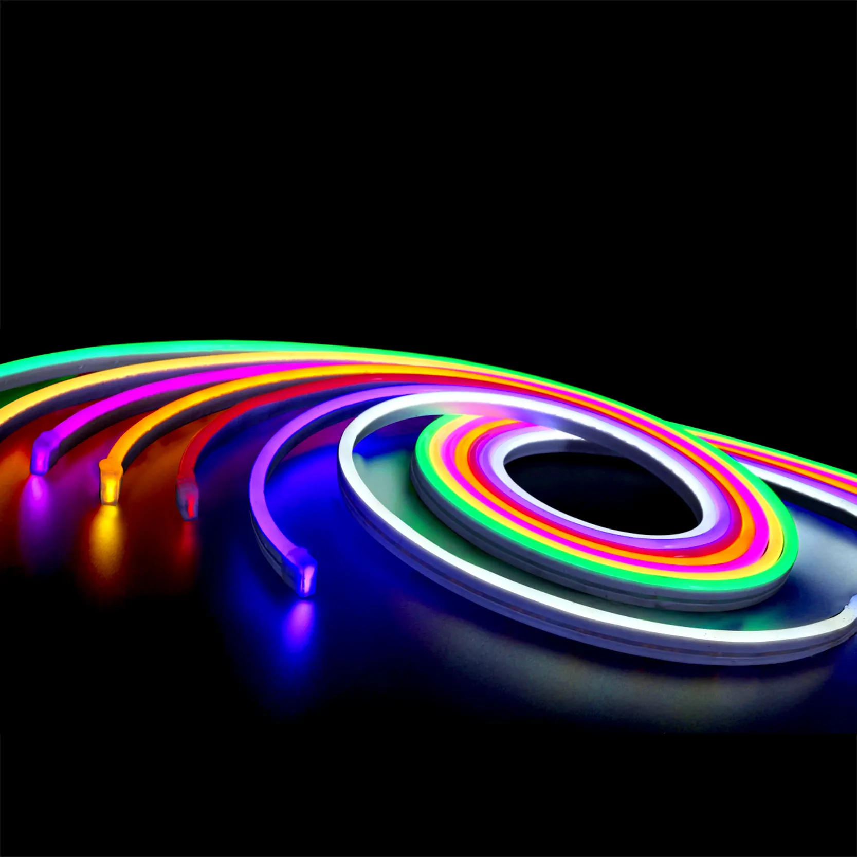 Novo Ultra Brilhante Leds 7-8 w/M 296led/M Sem Costura Pcb Cor Consistente E Iluminação Led Strip Mini D Forma Neon Flex Decoração