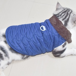 Green Fur-<b>Collar</b> Quilted Vest Winter Warm Coat For Small Dogs And Cats Padded <b>Pet</b> Clothing - Product Image 3