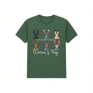 T-shirt per la Giornata Internazionale della Donna, per donna, femminista, casual, in cotone, girocollo, manica corta, stampata, per tutte le stagioni, vestibilità regolare - Product Image 1