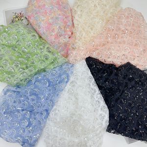 Tela de Lentejuelas con <span class=keywords><strong>Bordado</strong></span> de Alta Calidad para Vestido de Novia, Lentejuelas en Forma de Escamas de Pescado con Cuentas para Vestido de Novia, Vestido Infantil - Product Image 5