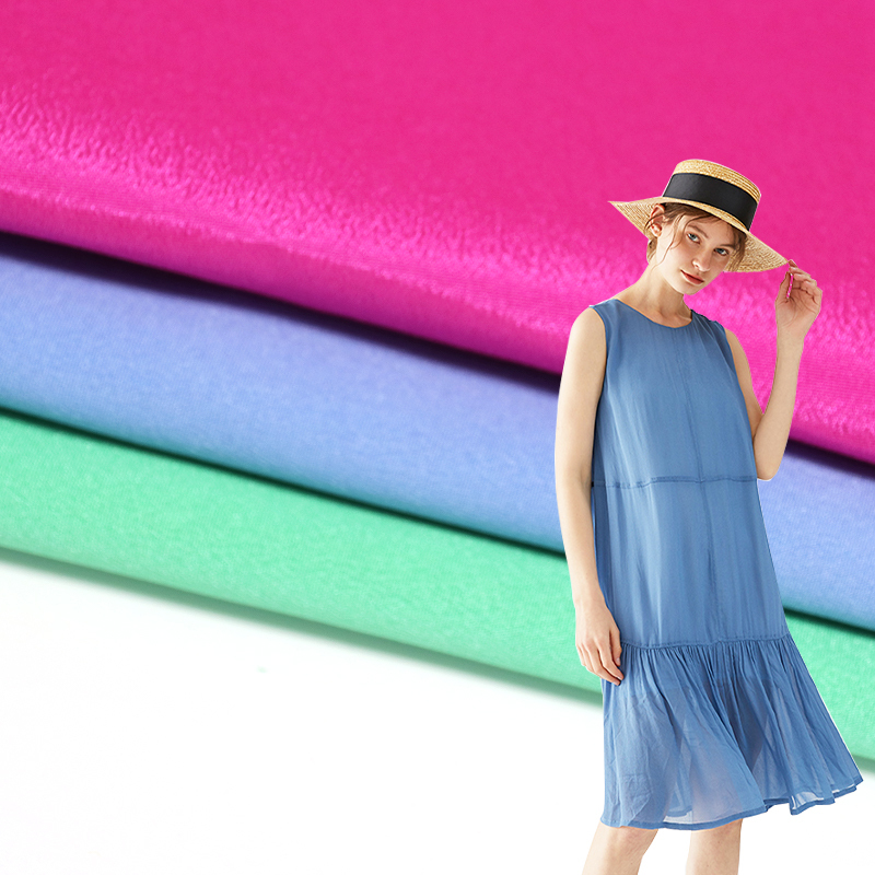 Double crepe crepe flower Yao crepe chiffon fabric Polyester double wrinkle stretch lining Hanfu lining cloth