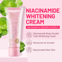 Lotion corporelle double tube éclaircissante et hydratante à la niacinamide, meilleure crème éclaircissante pour la peau à la niacinamide chinoise avec céramide