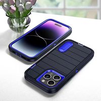 KINGSOUL pour iPhone 13 – Coque antichoc et étanche en PC avec protection d'objectif de caméra surélevée et support intégré