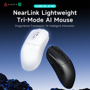 Souris <span class=keywords><strong>de</strong></span> <span class=keywords><strong>jeu</strong></span> sans fil AJAZZ AJ200 NL AI, souris <span class=keywords><strong>de</strong></span> <span class=keywords><strong>jeu</strong></span> sans fil tri-mode NearLink avec fonctions intelligentes IA, structure légère en forme <span class=keywords><strong>de</strong></span> <span class=keywords><strong>quille</strong></span> pour PC - Product Image 1