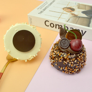 Cute <b>Miniature</b> Strawberry Cake Simulation Food Model Birthday Decoration Dessert Mini Dessert Food Play Refrigerator Sticker PU - Product Image 2