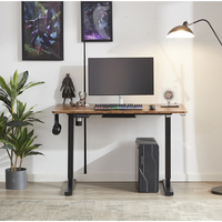 Table basse électrique à hauteur réglable à moteur unique moderne et personnalisée, bureau mécanique assis-debout pour bureau, panneau de chevet